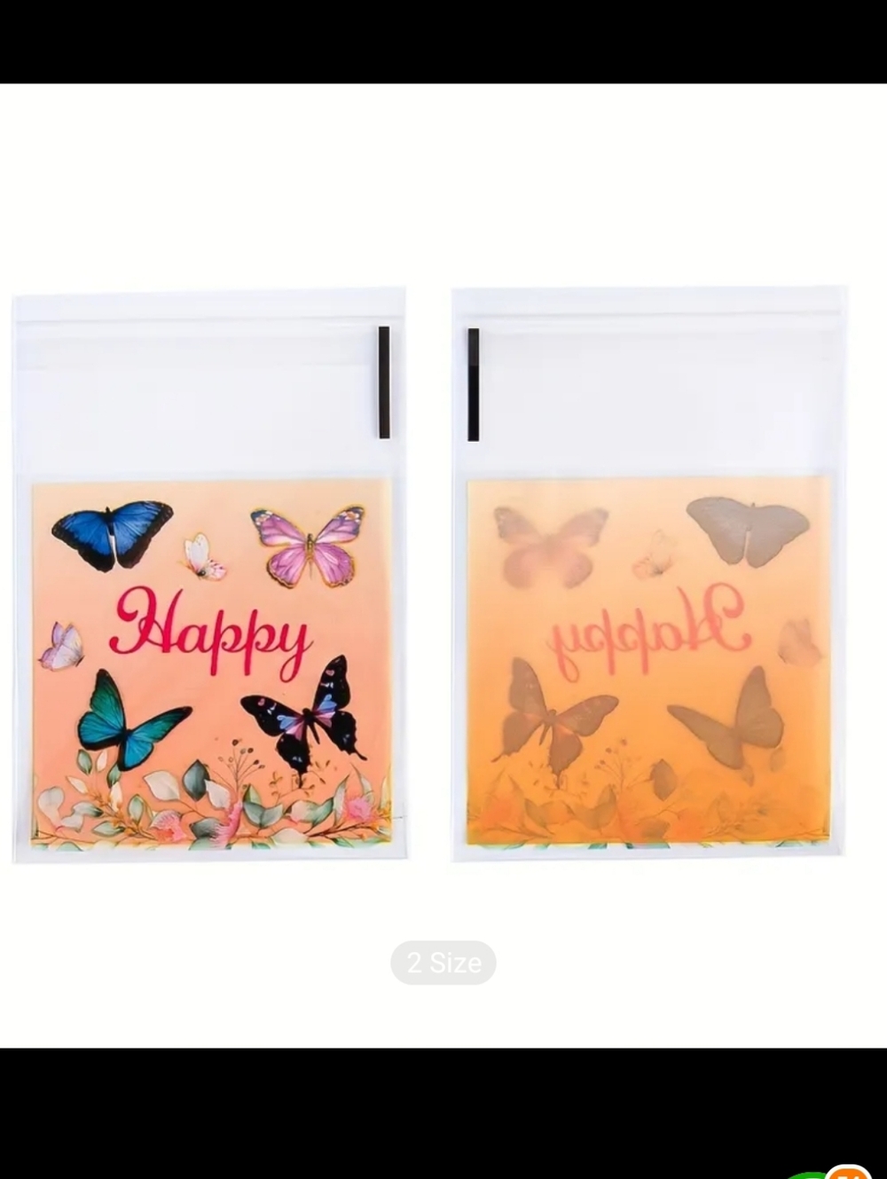 50 Pack Floral Butterfly Resealable Bags New - Picture 5 of 5